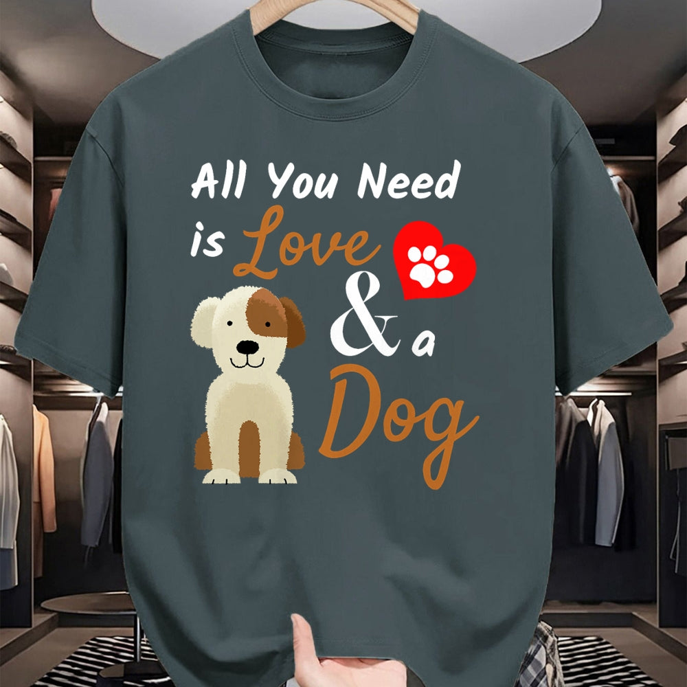 Dog Love Shirt, Dog Lover Gift T-Shirt/Hoodie/Sweatshirt HLT00 - Dog Lover Present - All You Need is Love and a Dog Funny T-Shirt