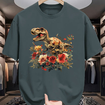 Best Dinosaur Lover Shirt, Funny Dinosaur UnisexT-Shirt/Hoodie/Sweatshirt HLT00 - Dinosaur Dino Trex Floral Flower Graphic T-Shirt