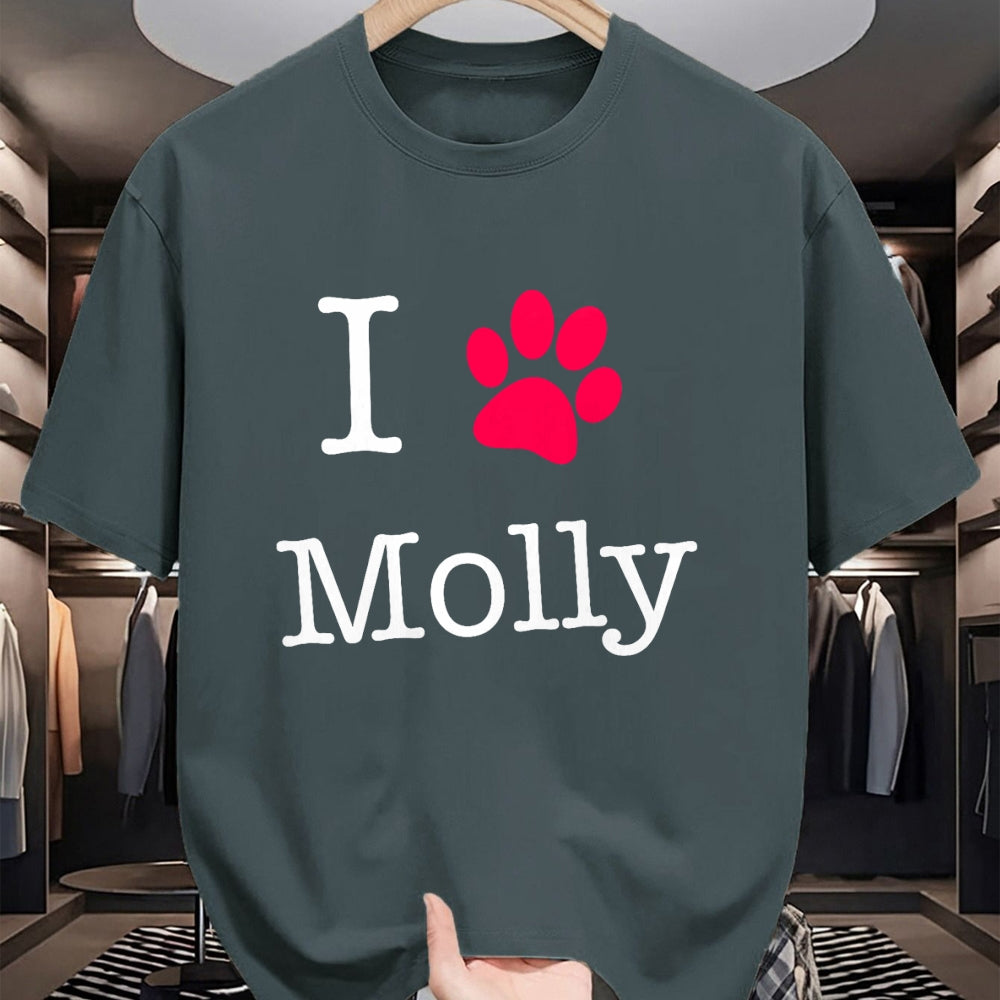 Dog Love Shirt, Dog Lover Gift T-Shirt/Hoodie/Sweatshirt HLT00 - I Love Molly Dog Name T-Shirt Gift Shirt T-Shirt