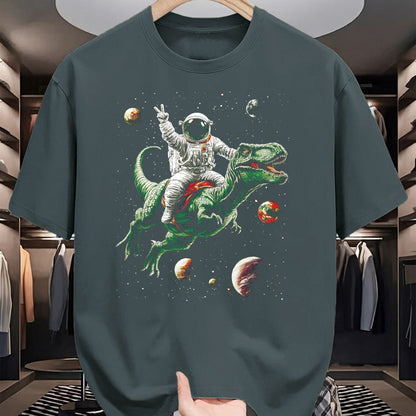 Best Dinosaur Lover Shirt, Funny Dinosaur UnisexT-Shirt/Hoodie/Sweatshirt HLT00 - Astronaut Dinosaur T Rex Outer Space Science Galaxy Universe T-Shirt