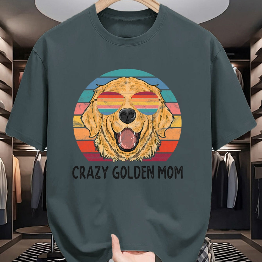 Dog Love Shirt, Dog Lover Gift T-Shirt/Hoodie/Sweatshirt HLT00 - Golden Retriever Dog Mom Gifts Crazy Golden Dog Mom T-Shirt