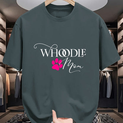 Dog Love Shirt, Dog Lover Gift T-Shirt/Hoodie/Sweatshirt HLT00 - Whoodle Mom Pink Dog Paw Gift T-Shirt