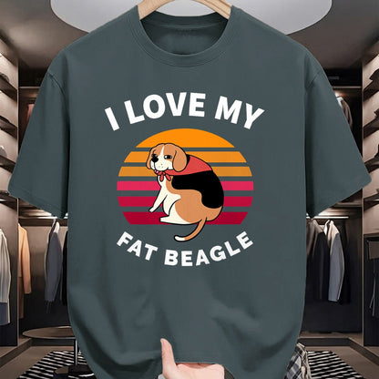 Dog Love Shirt, Dog Lover Gift T-Shirt/Hoodie/Sweatshirt HLT00 - I Love My Fat Beagle - Beagle Dog T-Shirt