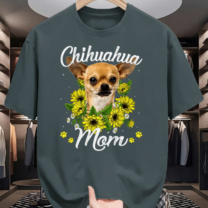 Dog Love Shirt, Dog Lover Gift T-Shirt/Hoodie/Sweatshirt HLT00 - Dog Mom Sunflower Gift Love Dogs and Flowers T-Shirt