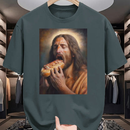 Dog Love Shirt, Dog Lover Gift T-Shirt/Hoodie/Sweatshirt HLT00 - Jesus loves hot dogs T-Shirt
