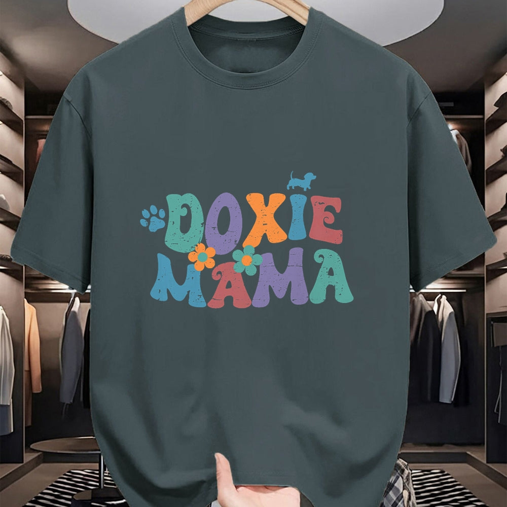 Dog Love Shirt, Dog Lover Gift T-Shirt/Hoodie/Sweatshirt HLT00 - Groovy Doxie Mama Colorful Dog Gift Dachshund Lover Dogs Mom T-Shirt