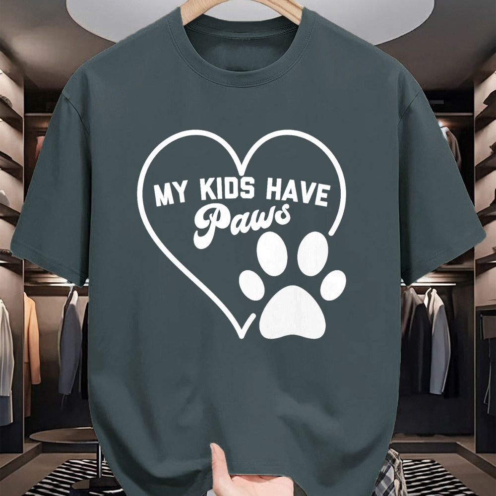 Dog Love Shirt, Dog Lover Gift T-Shirt/Hoodie/Sweatshirt HLT00 - Funny Pet Lover Cat Dog Mom Dad MY KIDS HAVE PAWS T-Shirt