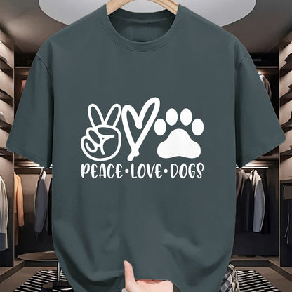 Dog Love Shirt, Dog Lover Gift T-Shirt/Hoodie/Sweatshirt HLT00 - Retro Vintage Peace Love Dog Tshirt Funny Dog Lover Gifts T-Shirt