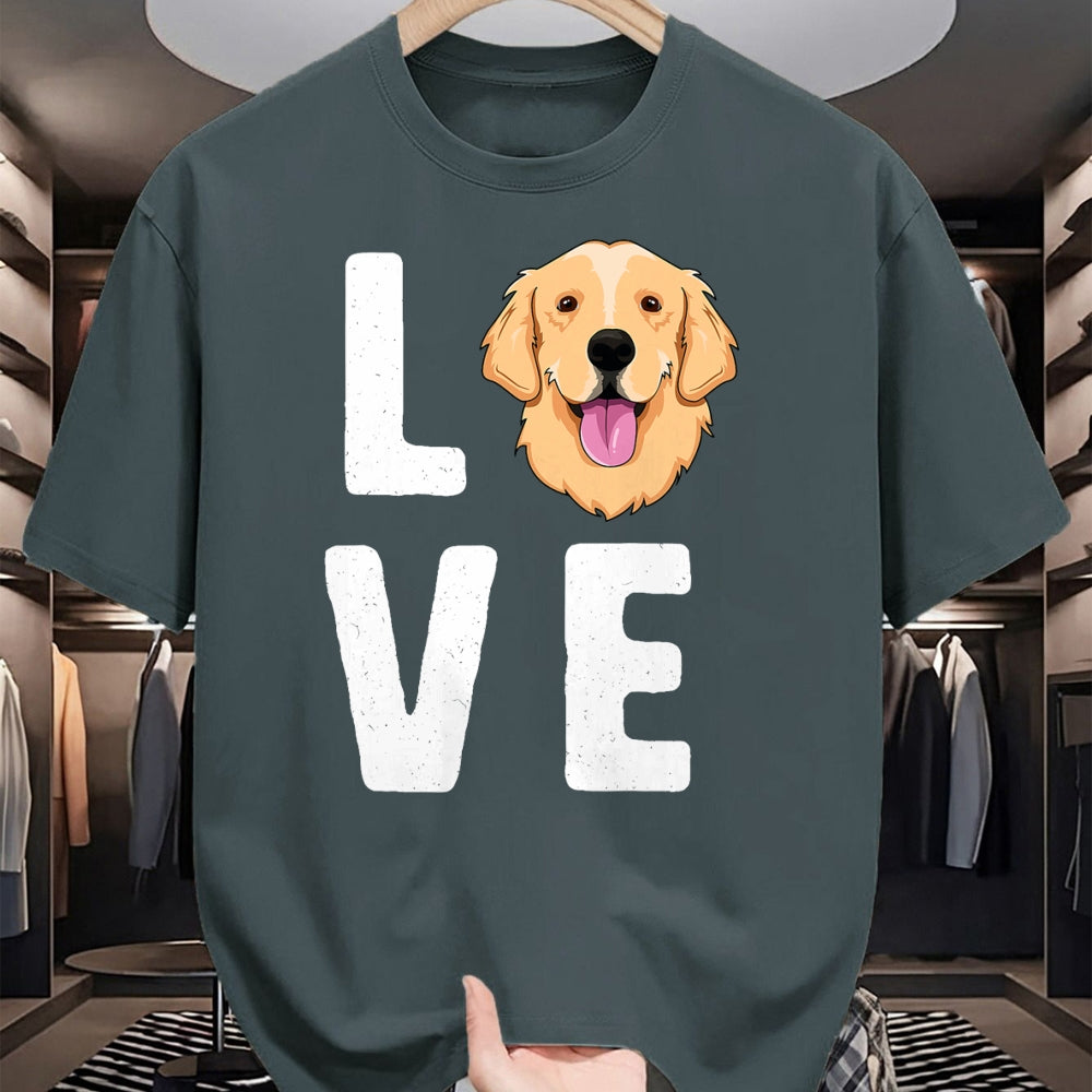 Dog Love Shirt, Dog Lover Gift T-Shirt/Hoodie/Sweatshirt HLT00 - LOVE Golden Retrievers T-Shirt for Women KIds Dog Pet Gift T-Shirt