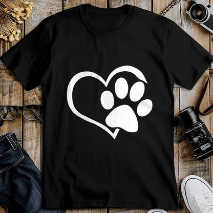 Dog Love Shirt, Dog Lover Gift T-Shirt/Hoodie/Sweatshirt HLT00 - Dog Dad Mom Puppy Shirt Love Dogs Paw Print Heart Women Men T-Shirt