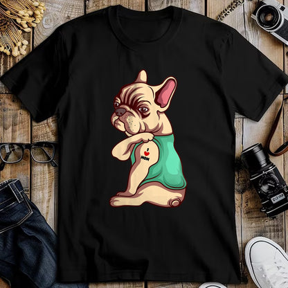 Dog Love Shirt, Dog Lover Gift T-Shirt/Hoodie/Sweatshirt HLT00 - French Bulldog Dog I Love Mom Tattoo Lover funny Gift T-Shirt