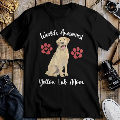 Dog Love Shirt, Dog Lover Gift T-Shirt/Hoodie/Sweatshirt HLT00 - WORLDS AWESOMEST YELLOW LAB MOM Funny Dog Lover Saying Quote T-Shirt