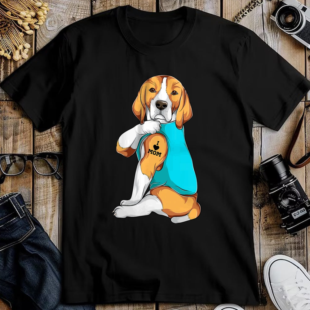 Dog Love Shirt, Dog Lover Gift T-Shirt/Hoodie/Sweatshirt HLT00 - Beagle I Love Mom Apparel, Dog Mom Gifts Womens T-Shirt
