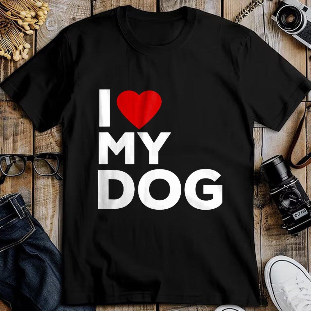 Dog Love Shirt, Dog Lover Gift T-Shirt/Hoodie/Sweatshirt HLT00 - I Love My Dog Tshirt for Dog Lovers with Heart T-Shirt