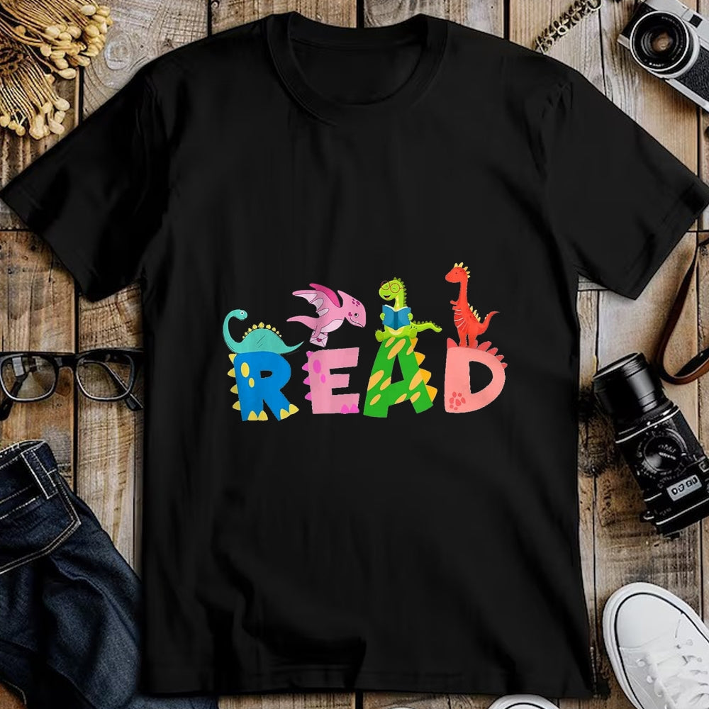 Best Dinosaur Lover Shirt, Funny Dinosaur UnisexT-Shirt/Hoodie/Sweatshirt HLT00 - Funny Reading Dinosaur T rex Dino Book Lover T-Shirt, Men, Black, 3X-Large