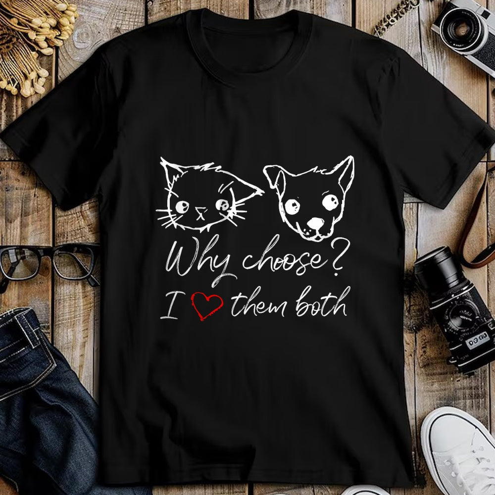 Dog Love Shirt, Dog Lover Gift T-Shirt/Hoodie/Sweatshirt HLT00 - Cat and Dog Lover I Love Puppies and Kittens T-Shirt