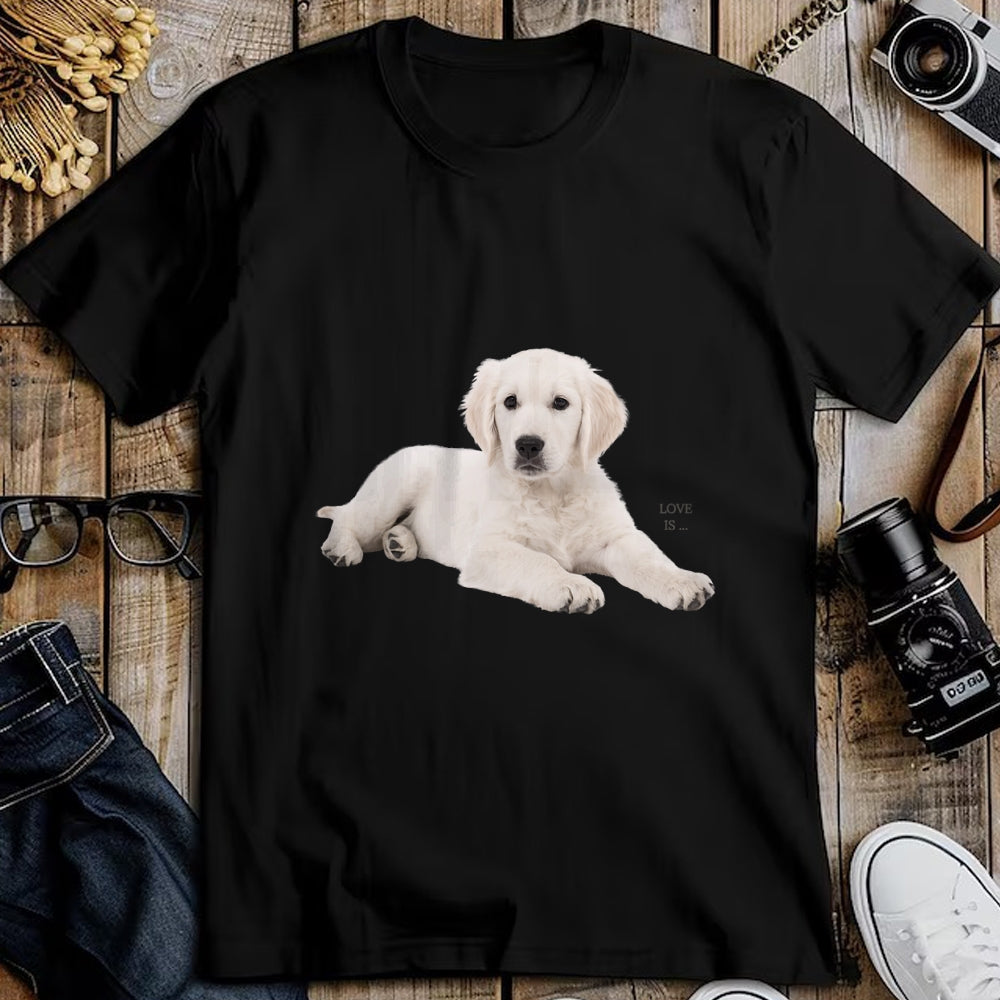 Dog Love Shirt, Dog Lover Gift T-Shirt/Hoodie/Sweatshirt HLT00 - White Labrador Retriever Shirt Yellow Love Lab Mom Dog Dad T-Shirt