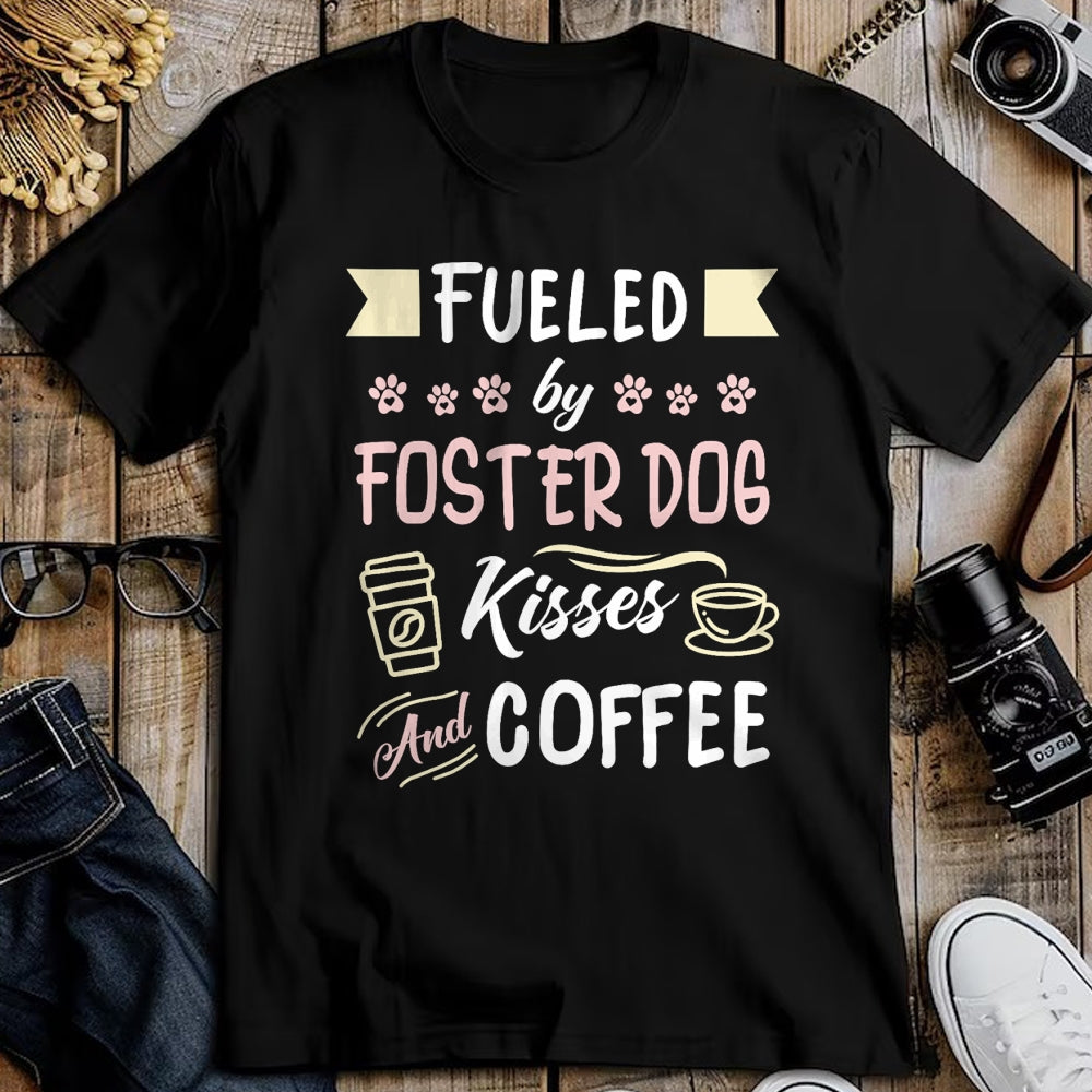 Dog Love Shirt, Dog Lover Gift T-Shirt/Hoodie/Sweatshirt HLT00 - Foster Dog Mom Coffee Lover T-Shirt (1)