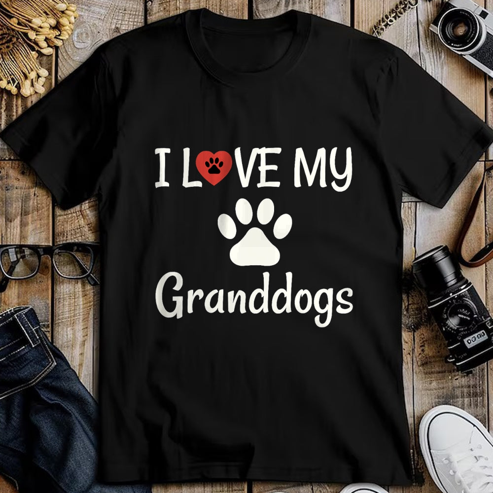 Dog Love Shirt, Dog Lover Gift T-Shirt/Hoodie/Sweatshirt HLT00 - I Love My Granddogs Shirt, Dog Grandma Grandpa Granddog Tee T-Shirt