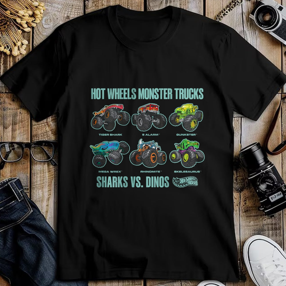 Best Dinosaur Lover Shirt, Funny Dinosaur UnisexT-Shirt/Hoodie/Sweatshirt HLT00 - Hot Wheels Monster Trucks Sharks vs. Dinos T-Shirt Tee for Men Women Boys and Girls