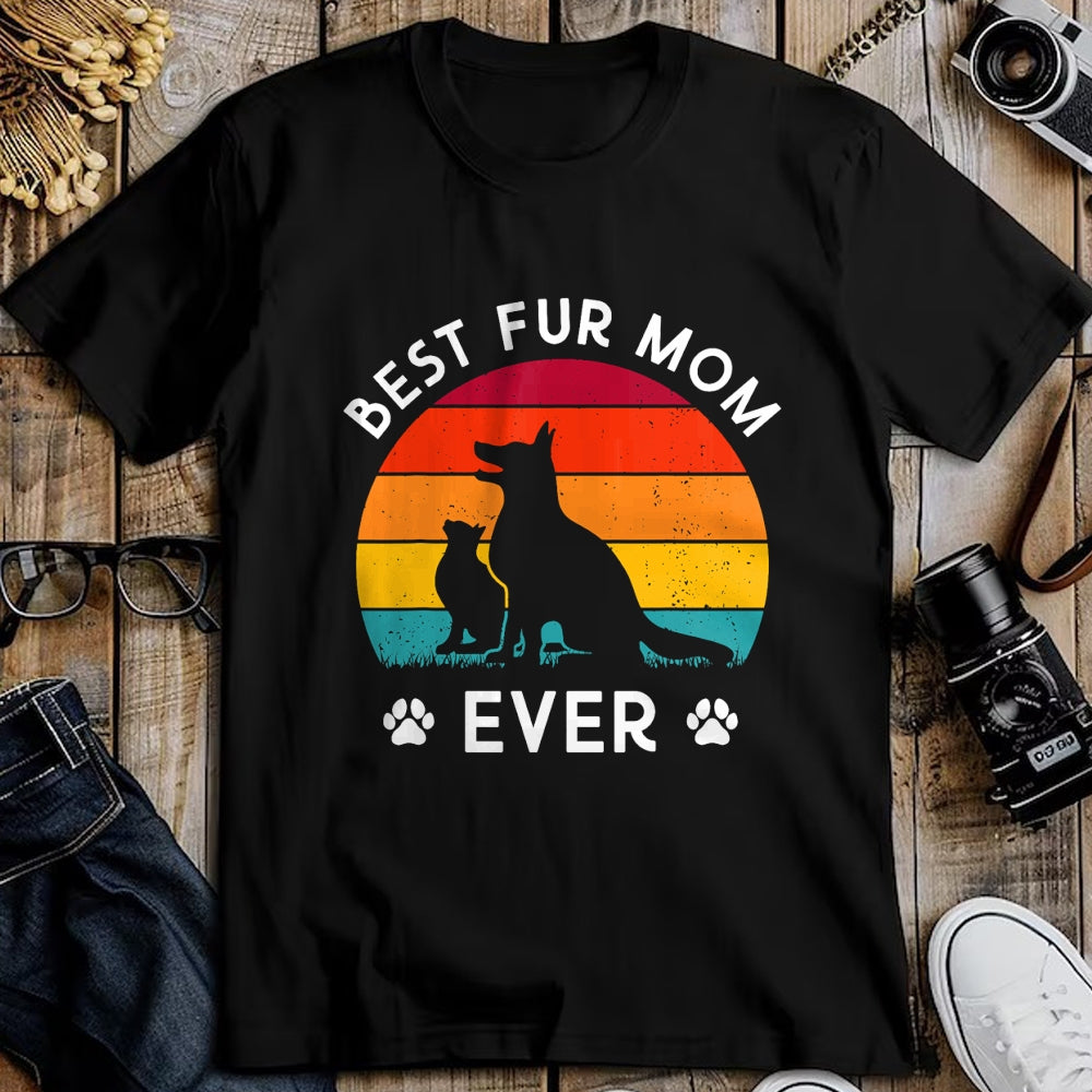 Dog Love Shirt, Dog Lover Gift T-Shirt/Hoodie/Sweatshirt HLT00 - Funny Best Fur Mom Ever Vintage Retro Dog And Cat Owner Love T-Shirt