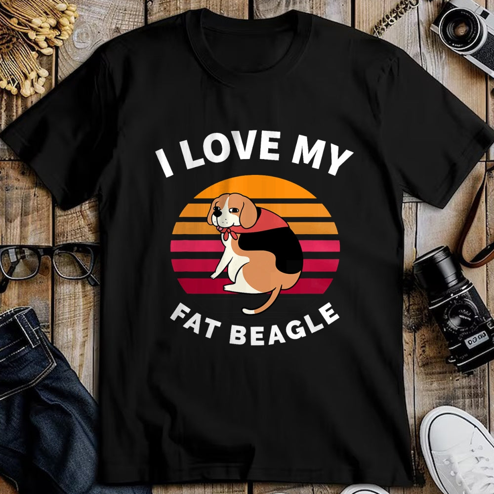 Dog Love Shirt, Dog Lover Gift T-Shirt/Hoodie/Sweatshirt HLT00 - I Love My Fat Beagle - Beagle Dog T-Shirt