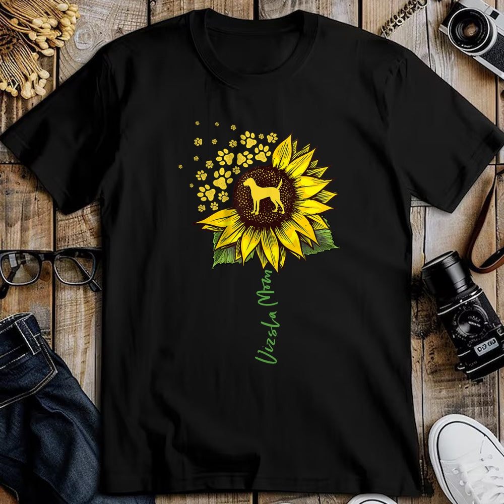 Dog Love Shirt, Dog Lover Gift T-Shirt/Hoodie/Sweatshirt HLT00 - Vizsla Mom Sunflower Vizsla Gifts Dog Mom Mama T-Shirt
