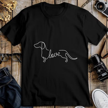 Dog Love Shirt, Dog Lover Gift T-Shirt/Hoodie/Sweatshirt HLT00 - Dachshund Chiweenie Wiener Dog Love Sketch Art Dog T-Shirt