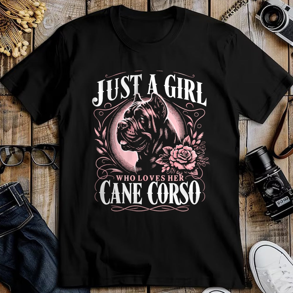 Dog Love Shirt, Dog Lover Gift T-Shirt/Hoodie/Sweatshirt HLT00 - Cane Corso Just A Girl Who Loves Her Cane Corsos Dog T-Shirt