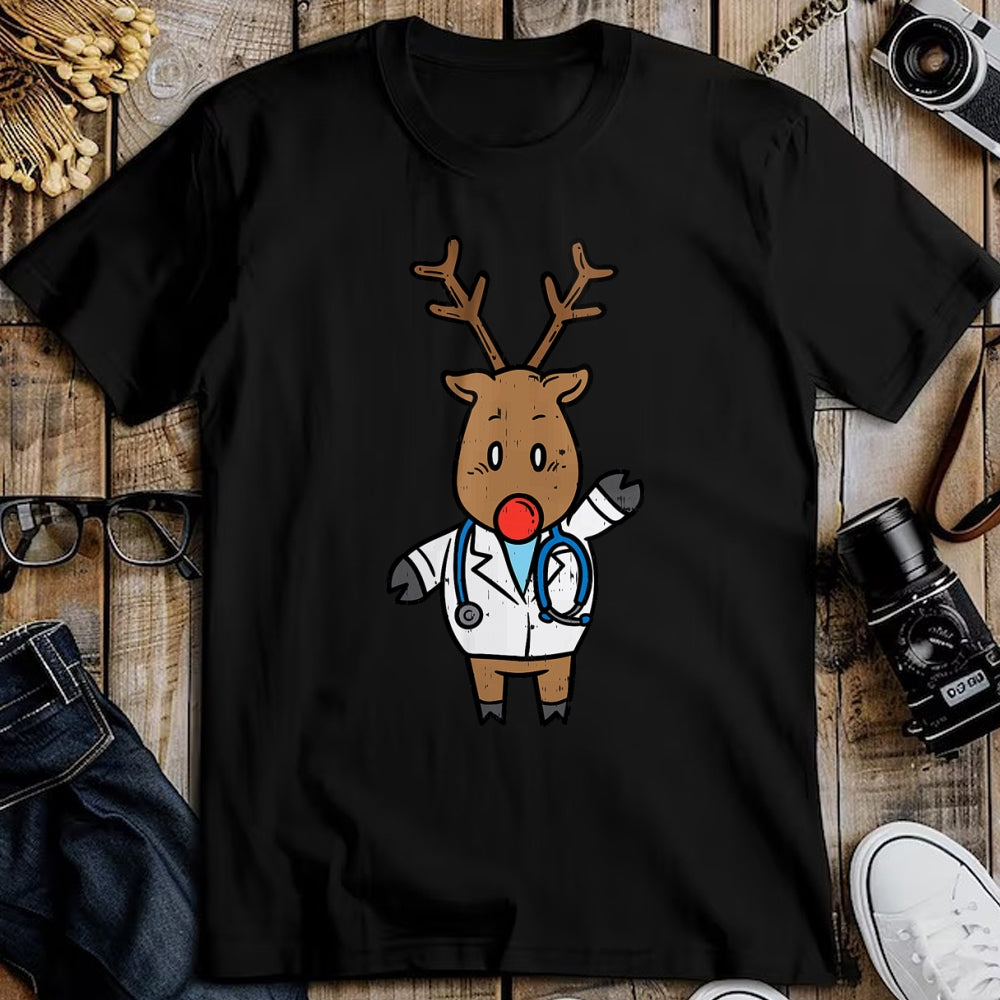 Best Doctor Shirt, Funny Doctor UnisexT-Shirt/Hoodie/Sweatshirt HLT00 - Reindeer Doctor Nurse Stethoscope Medical Christmas PJ T-Shirt