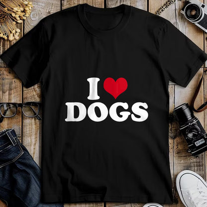 Dog Love Shirt, Dog Lover Gift T-Shirt/Hoodie/Sweatshirt HLT00 - I Love Dogs T-Shirt (1)