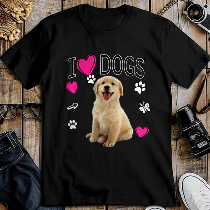 Dog Love Shirt, Dog Lover Gift T-Shirt/Hoodie/Sweatshirt HLT00 - I Love Dogs Shirt - Golden Labrador retriever t shirt T-Shirt