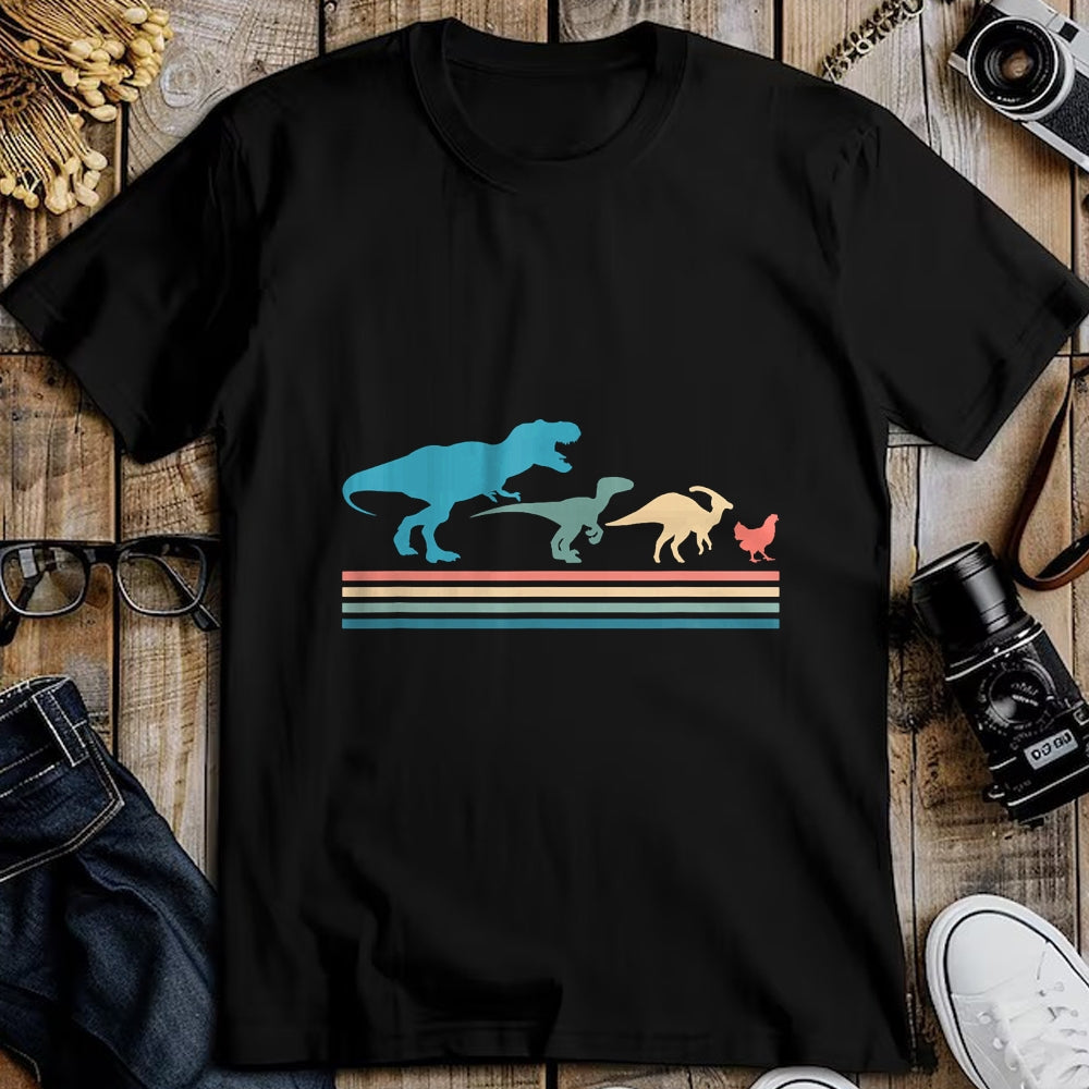 Best Dinosaur Lover Shirt, Funny Dinosaur UnisexT-Shirt/Hoodie/Sweatshirt HLT00 - Funny Vintage Dinosaur Evolution T-Rex Velociraptor Chicken T-Shirt