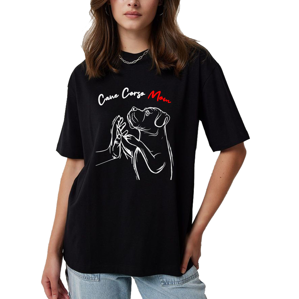 Dog Love Shirt, Dog Lover Gift T-Shirt/Hoodie/Sweatshirt HLT00 - Cane Corso Mom Italian Mastiff Dog Women T-Shirt