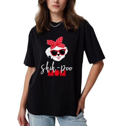 Dog Love Shirt, Dog Lover Gift T-Shirt/Hoodie/Sweatshirt HLT00 - Dog Lovers T Shirt Shih-Poo Mom Fur Mama Shirt T-Shirt