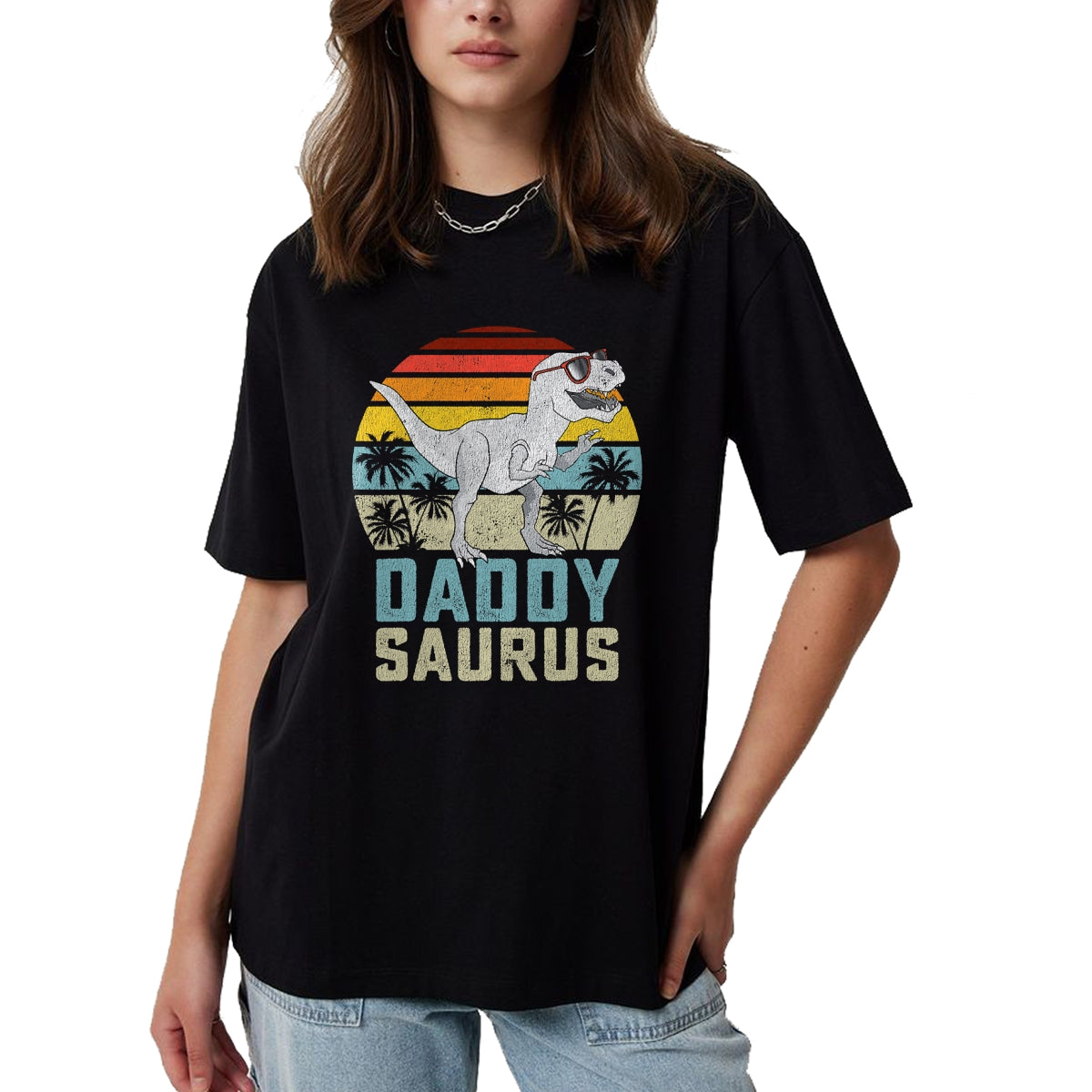 Best Dinosaur Lover Shirt, Funny Dinosaur UnisexT-Shirt/Hoodie/Sweatshirt HLT00 - Daddysaurus T Rex Dinosaur Daddy Saurus Family Matching T-Shirt (2)