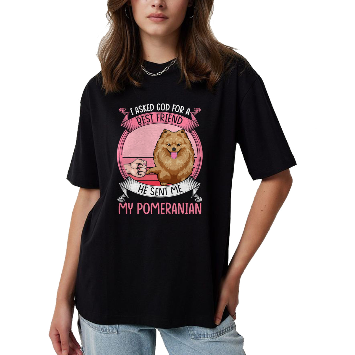 Dog Love Shirt, Dog Lover Gift T-Shirt/Hoodie/Sweatshirt HLT00 - Pomeranian Mom Dog Apparel Pom Dog Lovers for Women T-Shirt