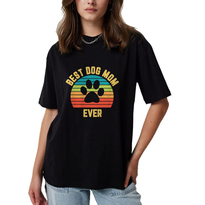 Dog Love Shirt, Dog Lover Gift T-Shirt/Hoodie/Sweatshirt HLT00 - Vintage Dog Mom Shirt Mother Loves Dogs Mama Colorful Design T-Shirt