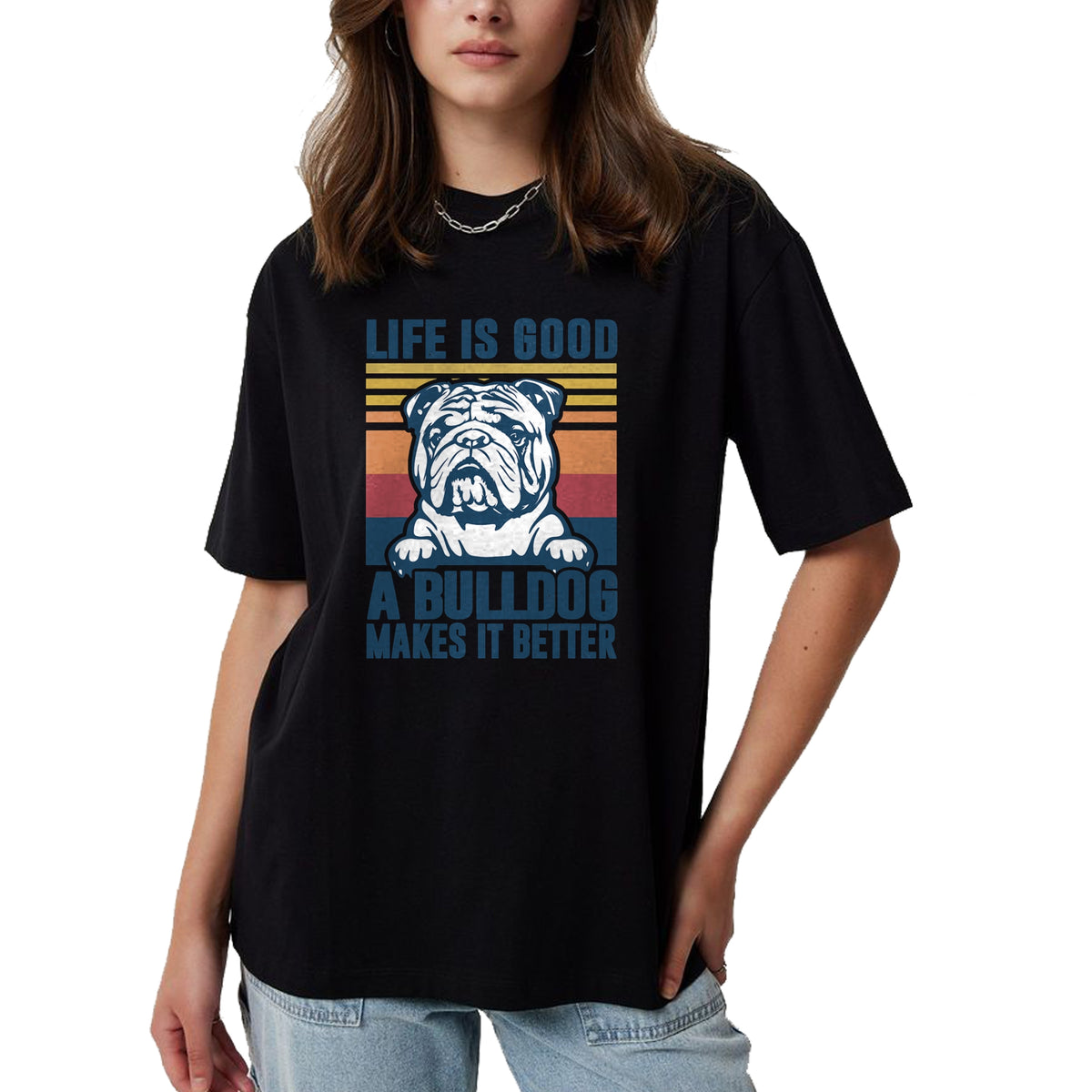 Dog Love Shirt, Dog Lover Gift T-Shirt/Hoodie/Sweatshirt HLT00 - Bulldog Gifts For Women Men Dog Dad Dog Mom English Bulldog T-Shirt
