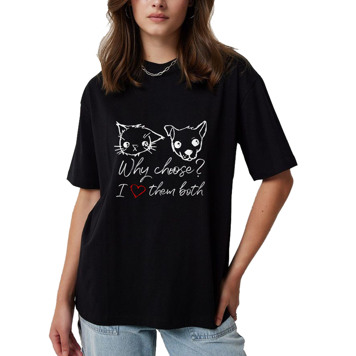 Dog Love Shirt, Dog Lover Gift T-Shirt/Hoodie/Sweatshirt HLT00 - Cat and Dog Lover I Love Puppies and Kittens T-Shirt