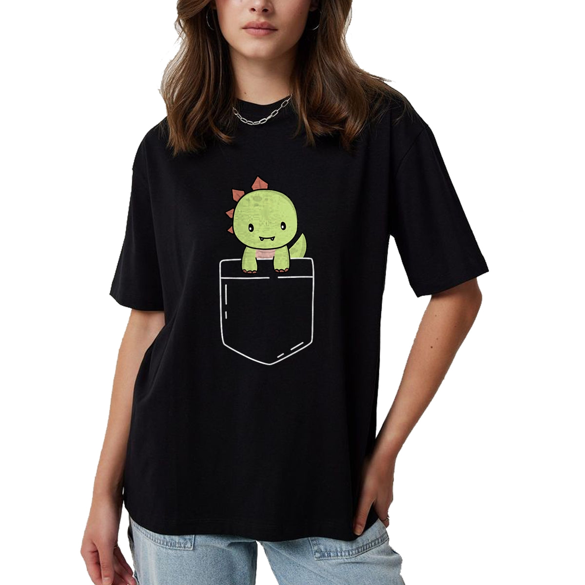 Best Dinosaur Lover Shirt, Funny Dinosaur UnisexT-Shirt/Hoodie/Sweatshirt HLT00 - Cute T-Rex In Pocket Tyrannosaurus Rex Kawaii Dinosaur Lover T-Shirt