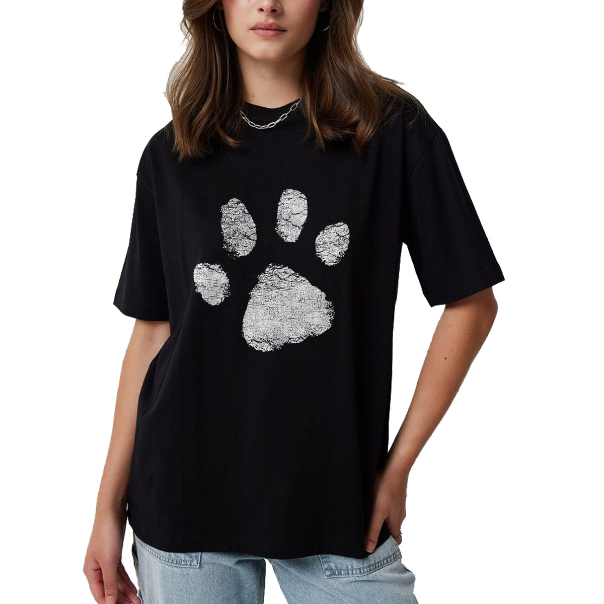 Dog Love Shirt, Dog Lover Gift T-Shirt/Hoodie/Sweatshirt HLT00 - Dog Lovers Long Sleeve Shirt Women Men Paw Print Dog Mom Long Sleeve T-Shirt