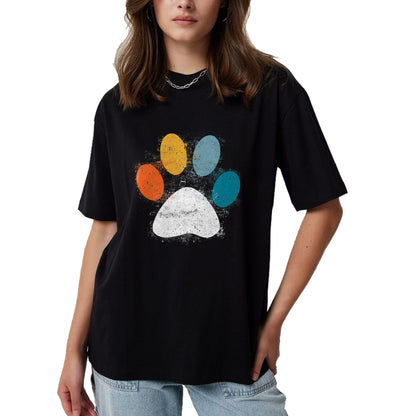 Dog Love Shirt, Dog Lover Gift T-Shirt/Hoodie/Sweatshirt HLT00 - Vintage Dog T-Shirt Puppy Dog Paw Print Dog Love Pet Paw T-Shirt