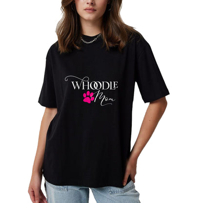 Dog Love Shirt, Dog Lover Gift T-Shirt/Hoodie/Sweatshirt HLT00 - Whoodle Mom Pink Dog Paw Gift T-Shirt
