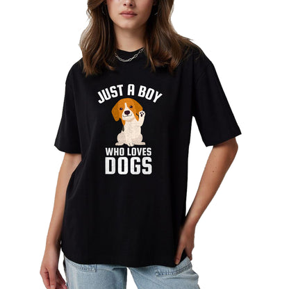 Dog Love Shirt, Dog Lover Gift T-Shirt/Hoodie/Sweatshirt HLT00 - Just A Boy Who Loves Dogs T-Shirt