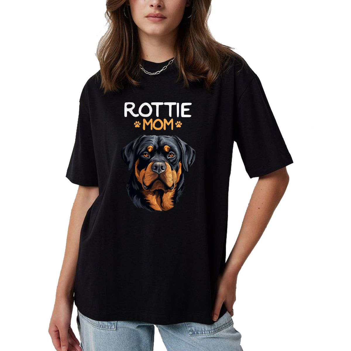Dog Love Shirt, Dog Lover Gift T-Shirt/Hoodie/Sweatshirt HLT00 - Rottie Mom Rottweiler Dog Mama T-Shirt