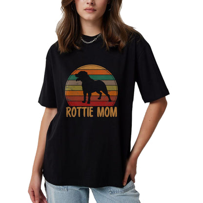 Dog Love Shirt, Dog Lover Gift T-Shirt/Hoodie/Sweatshirt HLT00 - Retro Rottweiler Mom Gift Rott Dog Mother Pet Rottie Mama T-Shirt