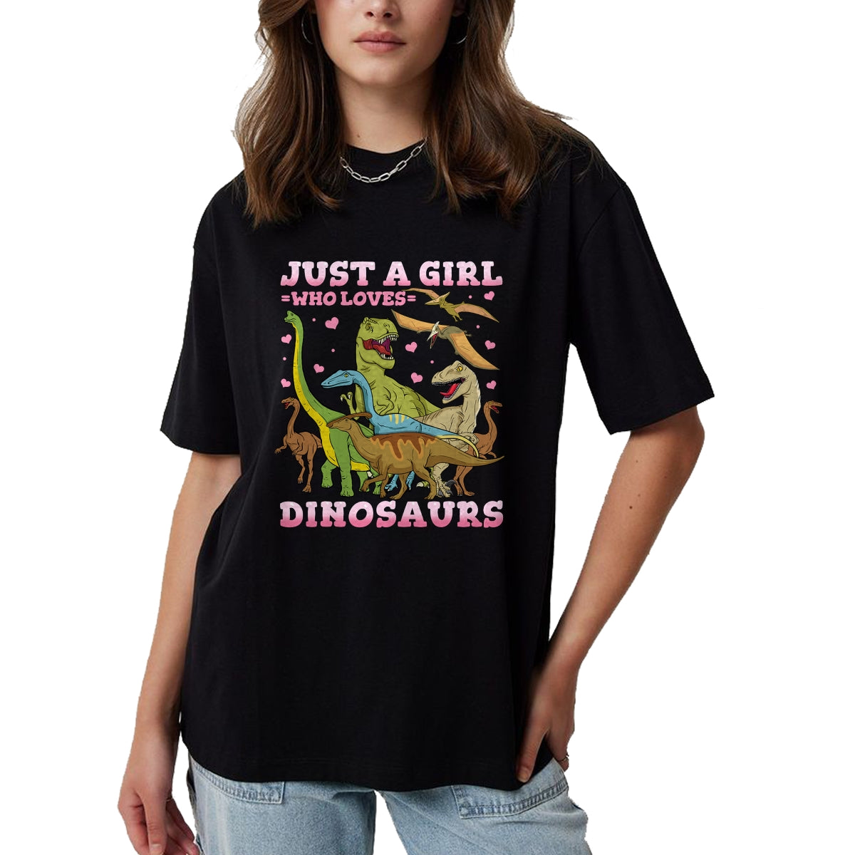Best Dinosaur Lover Shirt, Funny Dinosaur UnisexT-Shirt/Hoodie/Sweatshirt HLT00 - Dinosaur Just a Girl Who Loves Dinosaurs Brachiosaurus T-Shirt