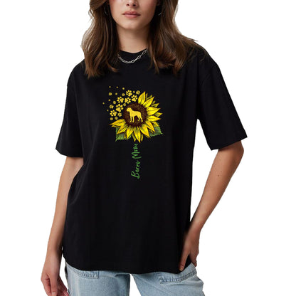 Dog Love Shirt, Dog Lover Gift T-Shirt/Hoodie/Sweatshirt HLT00 - Boxer Mom Sunflower Boxer Dog Gifts Dog Mom Mama T-Shirt