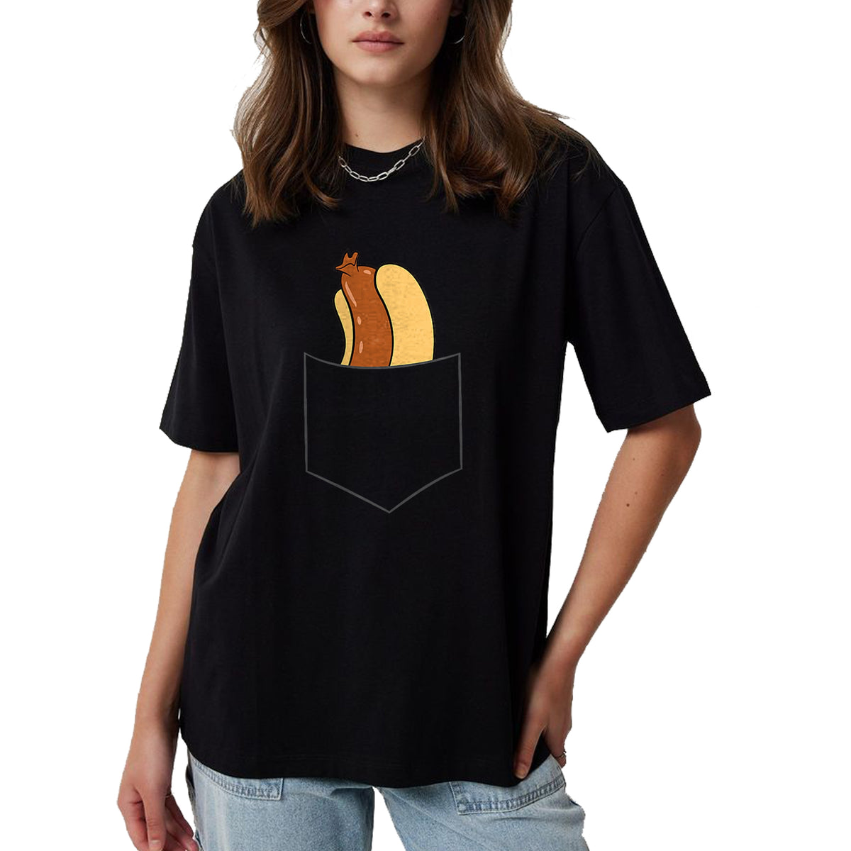 Dog Love Shirt, Dog Lover Gift T-Shirt/Hoodie/Sweatshirt HLT00 - Hotdog In A Pocket Love Hotdog Pocket Hot Dog T-Shirt
